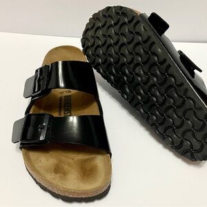 Birkenstock Arizona Black Patent, women's size 8